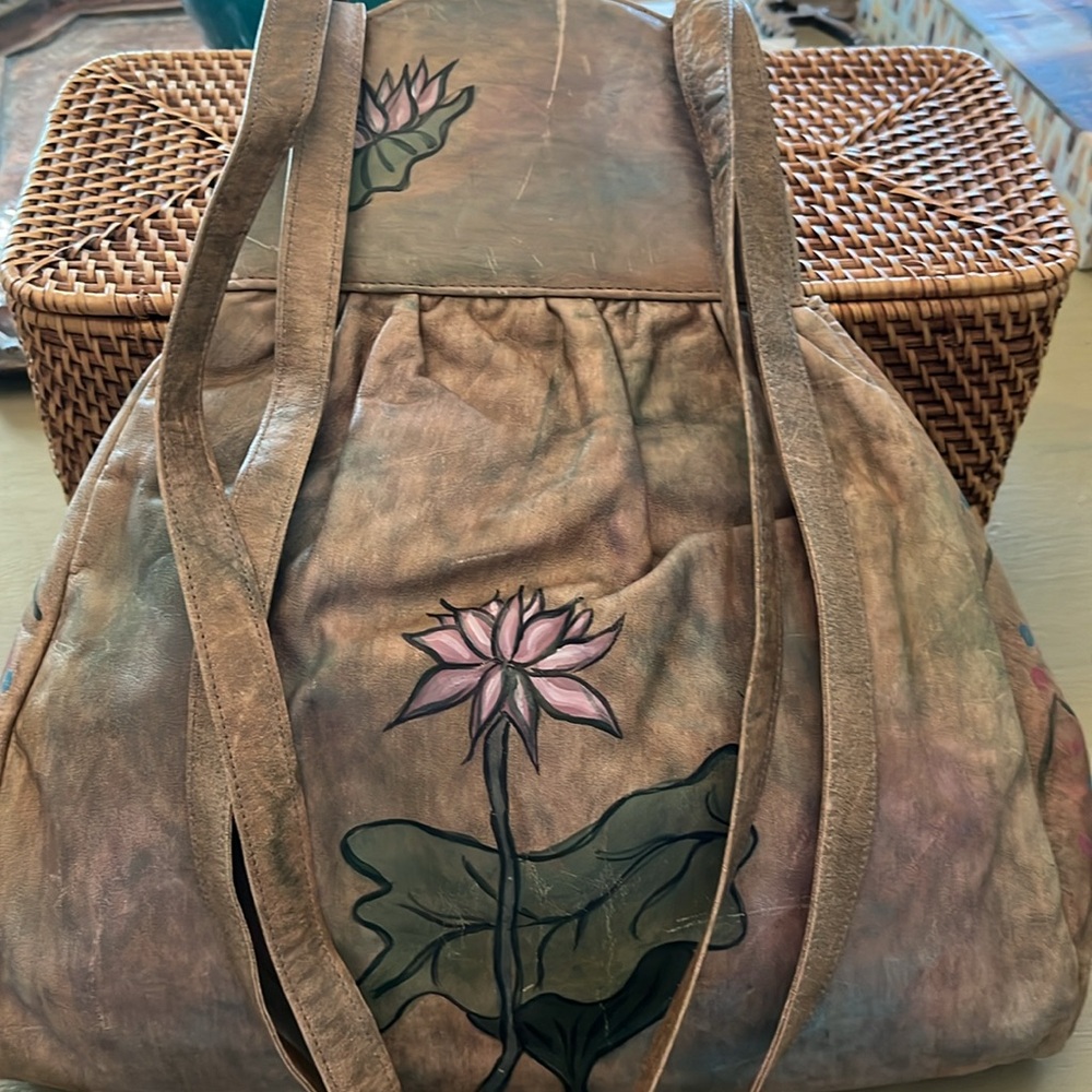Floral Hand painted bag. New with tags - Picture 4 of 7